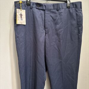 Ted Baker Jarrett Flat Front 100% Wool Trousers NWT Unhemmed 36R Classic SoHo